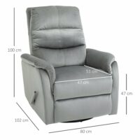 Fernsehsessel Relaxsessel mit Wippenfunktion Stoffbezug