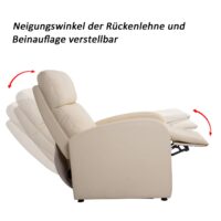 Fernsehsessel Relaxsessel verstellbar creme
