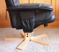 Fernsehsessel mit Hocker ~ schwarz