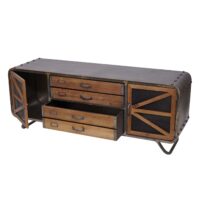 Fernsehtisch Lowboard Holz & Metall Kommode 55x139x41cm