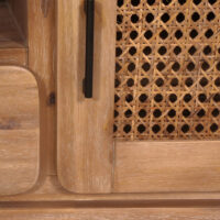 Fernsehtisch Lowboard Rattan Akazie Massivholz 160cm