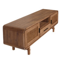 Fernsehtisch Lowboard Rattan Akazie Massivholz 160cm