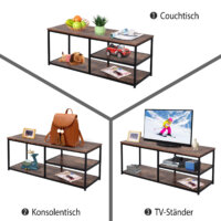 Fernsehtisch Lowboard Sitzbank Industrial Rustik 120x40x45cm