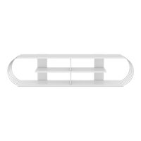 Fernsehtisch Robertsfors 180x31x42cm Weiss Chromfarben