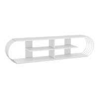 Fernsehtisch Robertsfors 180x31x42cm Weiss Chromfarben