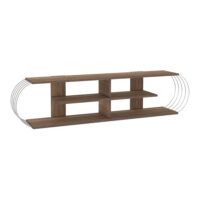 Fernsehtisch Robertsfors 180x31x42cm Walnussoptik Chromfarben