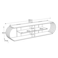 Fernsehtisch Robertsfors 180x31x42cm Eicheoptik Weiss