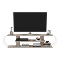 Fernsehtisch Robertsfors 180x31x42cm Eicheoptik Weiss