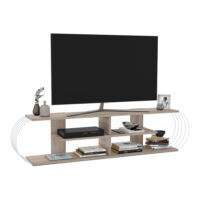 Fernsehtisch Robertsfors 180x31x42cm Eicheoptik Weiss
