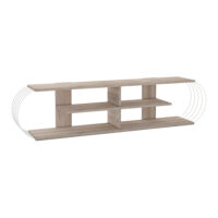Fernsehtisch Robertsfors 180x31x42cm Eicheoptik Weiss