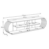 Fernsehtisch Robertsfors 172x31x42cm Anthrazit Schwarz