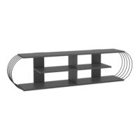 Fernsehtisch Robertsfors 172x31x42cm Anthrazit Schwarz