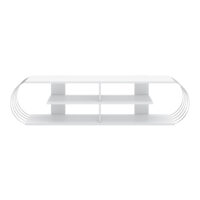 Fernsehtisch Robertsfors 172x31x42cm Weiss Chromfarben
