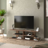 Fernsehtisch Robertsfors 172x31x42cm Walnussoptik Chromfarben