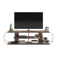 Fernsehtisch Robertsfors 172x31x42cm Walnussoptik Chromfarben
