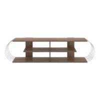 Fernsehtisch Robertsfors 172x31x42cm Walnussoptik Chromfarben