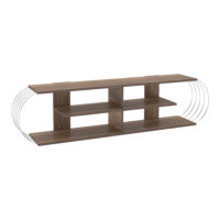 Fernsehtisch Robertsfors 172x31x42cm Walnussoptik Chromfarben