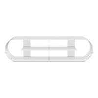Fernsehtisch Robertsfors 160x31x42cm Weiss Chromfarben