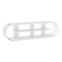 Fernsehtisch Robertsfors 160x31x42cm Weiss Chromfarben
