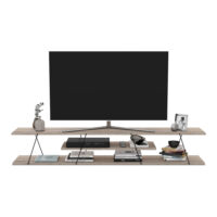 Fernsehtisch Säffle 180x33x30cm Eicheoptik Schwarz