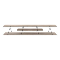 Fernsehtisch Säffle 180x33x30cm Eicheoptik Schwarz