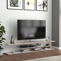 Fernsehtisch Säffle 180x33x30cm Eicheoptik Weiss