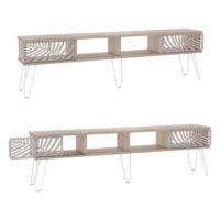 Fernsehtisch Salangen 180x30x49cm Eicheoptik Weiss