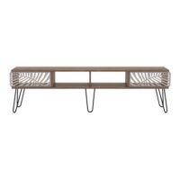 Fernsehtisch Salangen 180x30x49cm Walnuss-Optik Schwarz