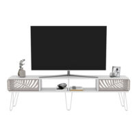 Fernsehtisch Salangen 180x30x49cm Weiss