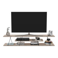 Fernsehtisch Säffle 160x33x30cm Eicheoptik Schwarz