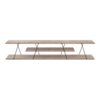 Fernsehtisch Säffle 160x33x30cm Eicheoptik Schwarz