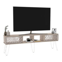 Fernsehtisch Salangen 160x30x49cm Eicheoptik Weiss