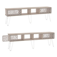 Fernsehtisch Salangen 160x30x49cm Eicheoptik Weiss