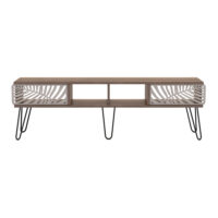Fernsehtisch Salangen 160x30x49cm Walnuss-Optik Schwarz