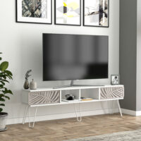 Fernsehtisch Salangen 160x30x49cm Weiss
