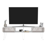 Fernsehtisch Salangen 160x30x49cm Weiss
