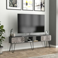 Fernsehtisch Salangen 160x30x49cm Anthrazit Schwarz