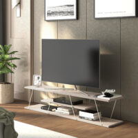 Fernsehtisch Säffle 143x33x30cm Eicheoptik Weiss