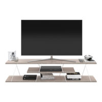Fernsehtisch Säffle 143x33x30cm Eicheoptik Weiss