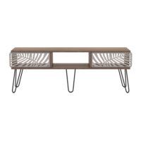 Fernsehtisch Salangen 139x30x49cm Walnuss-Optik Schwarz
