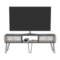 Fernsehtisch Salangen 139x30x49cm Anthrazit Schwarz