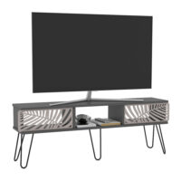 Fernsehtisch Salangen 139x30x49cm Anthrazit Schwarz
