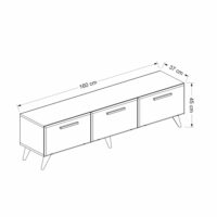 Fernsehtisch Brønderslev 45x160x37cm Anthrazit