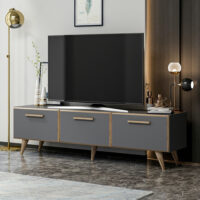 Fernsehtisch Brønderslev 45x160x37cm Anthrazit