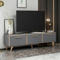 Fernsehtisch Brønderslev 45x160x37cm Anthrazit