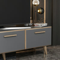 Fernsehtisch Brønderslev 45x160x37cm Anthrazit