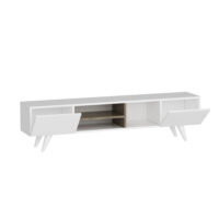 Fernsehtisch Assens 40x160x31cm Weiss Walnuss