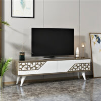 Fernsehtisch Örkelljunga 40x120x30cm Weiss Walnuss