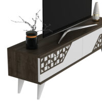 Fernsehtisch Örkelljunga 40x120x30cm Weiss Walnuss