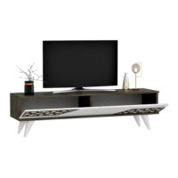 Fernsehtisch Örkelljunga 40x120x30cm Weiss Walnuss